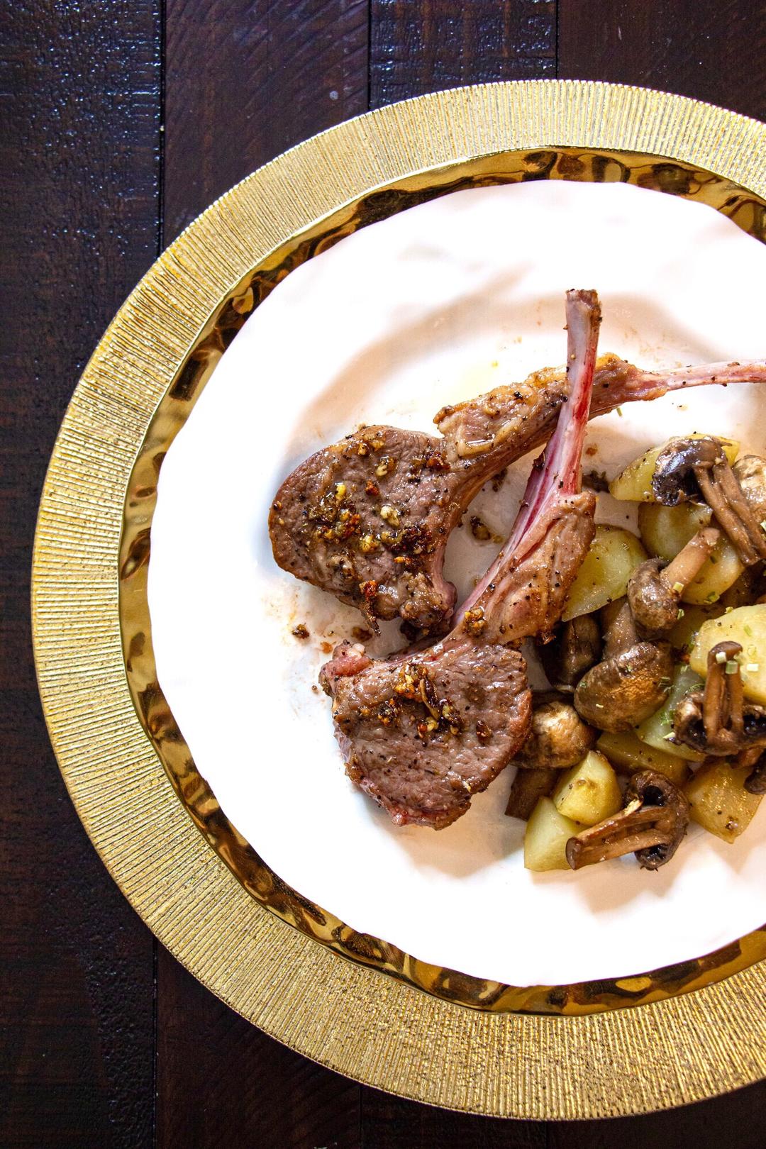 西式香煎羊小排