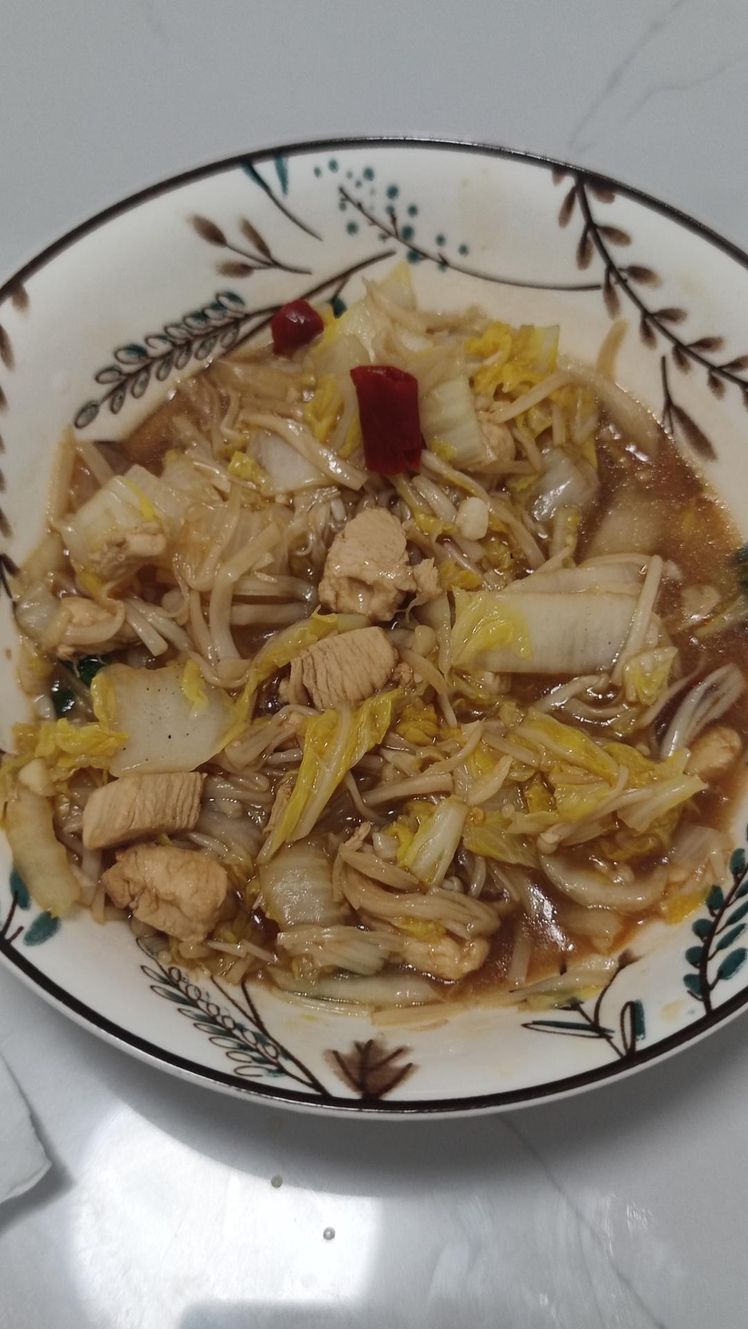 金针菇肉沫娃娃菜