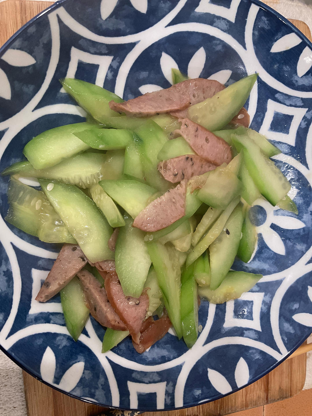 火腿炒黄瓜
