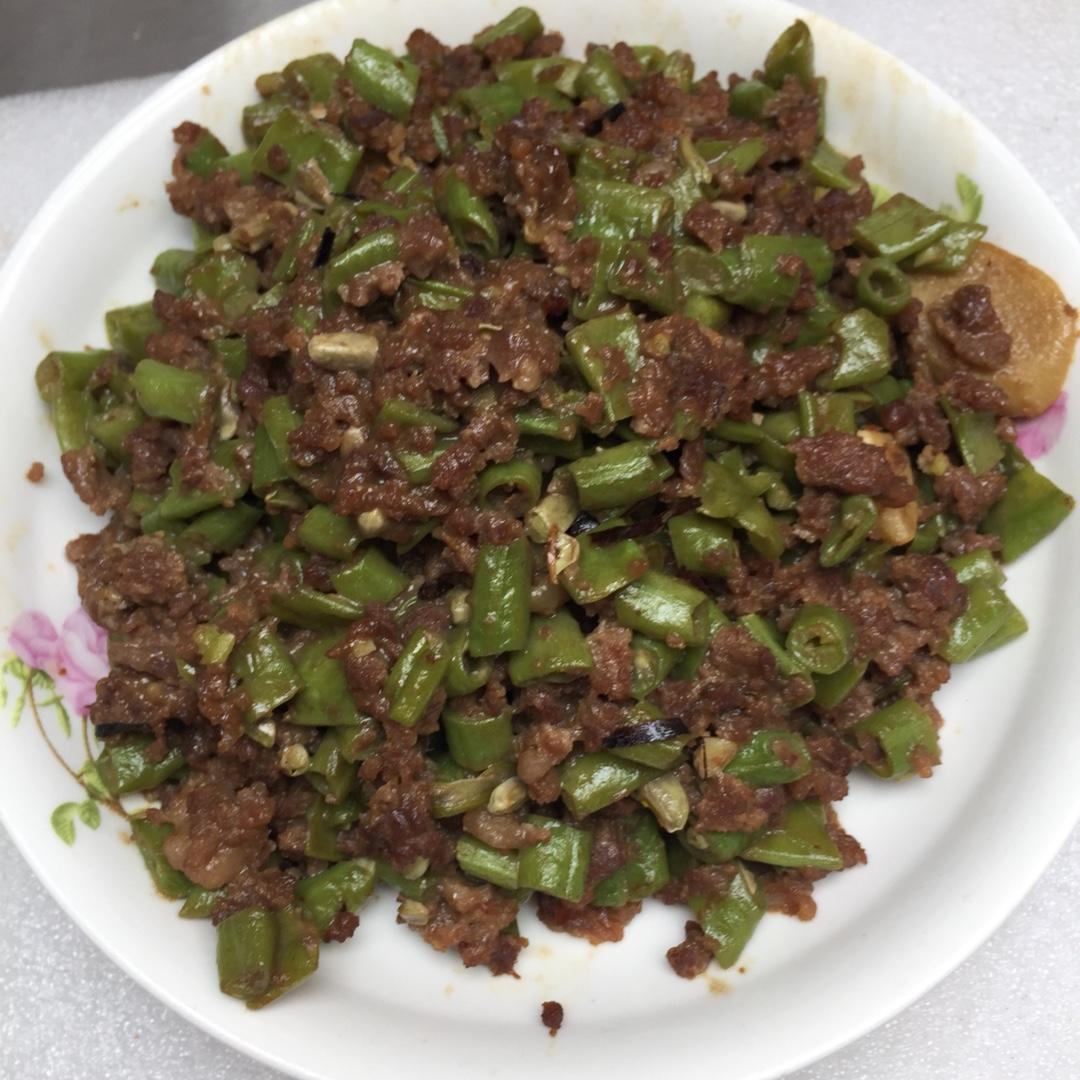 肉沫豆角下饭菜