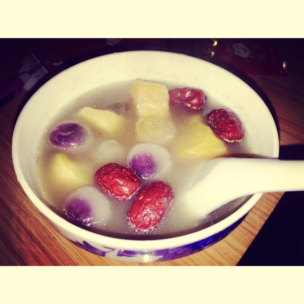 『樱花汤圆』浪漫樱花。水晶汤圆。