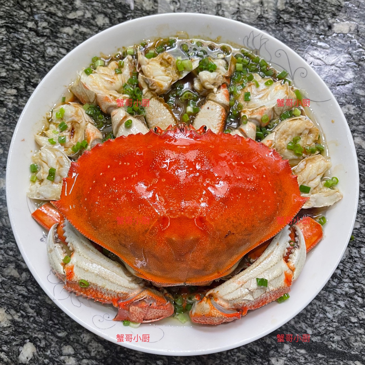 宴客葱油太子蟹～珍宝蟹的做法
