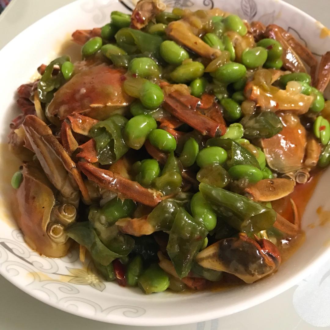 六月黄毛豆炒年糕
