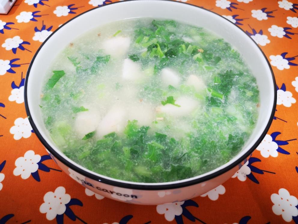 芋头青菜汤的做法