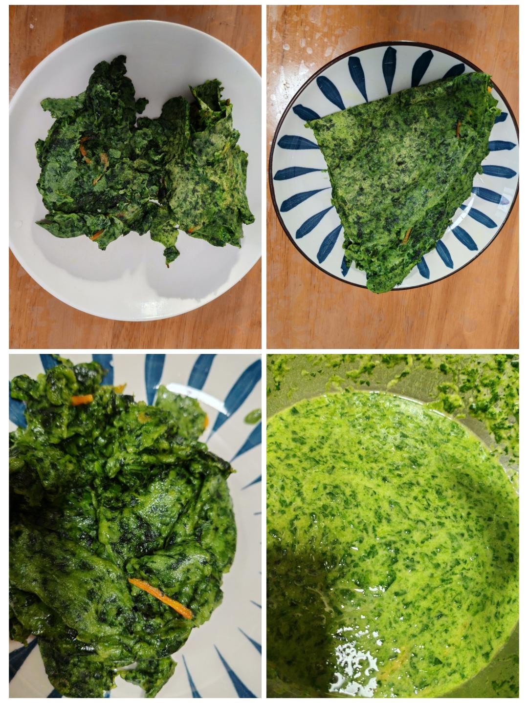 软糯菠菜鸡蛋饼——特别适合不爱吃菜的孩子