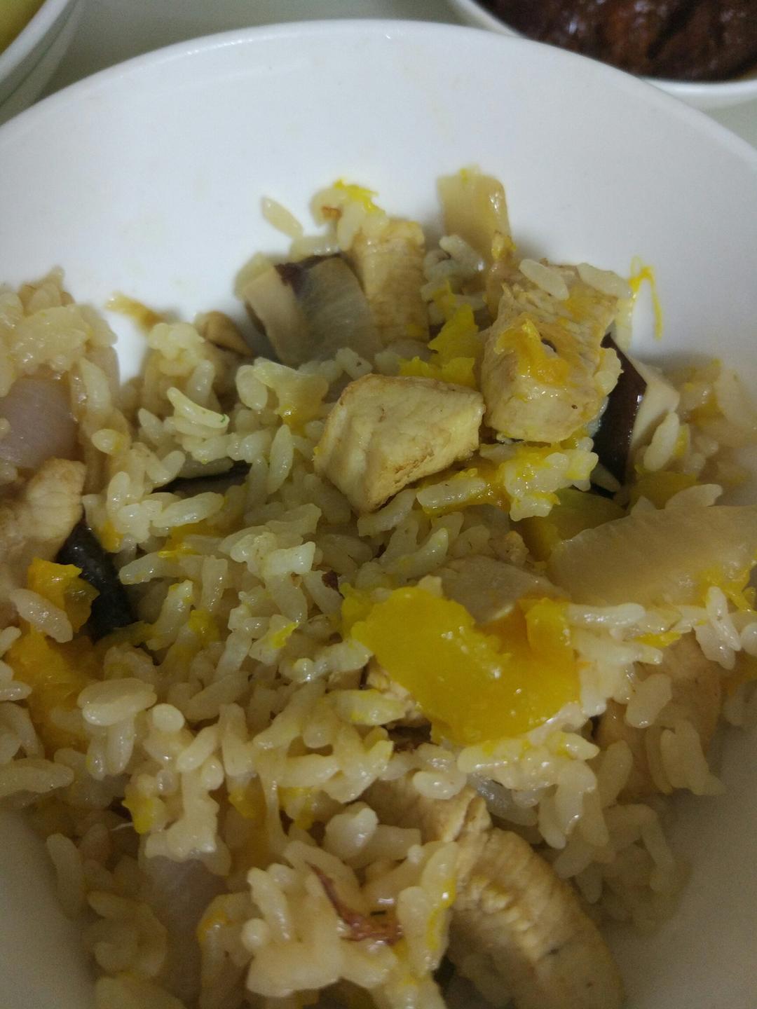 南瓜鸡肉饭