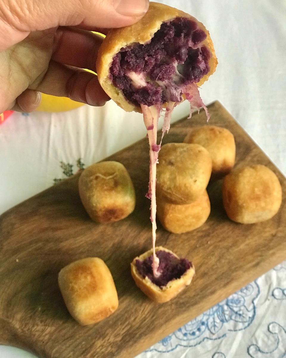 【爆浆紫薯仙豆糕】