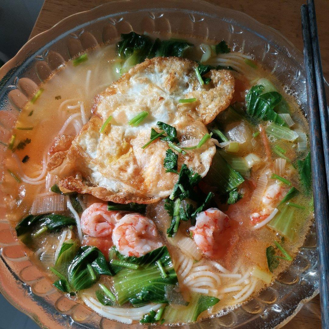 虾仁西红柿热汤面丨健康·三餐<好好吃饭8>
