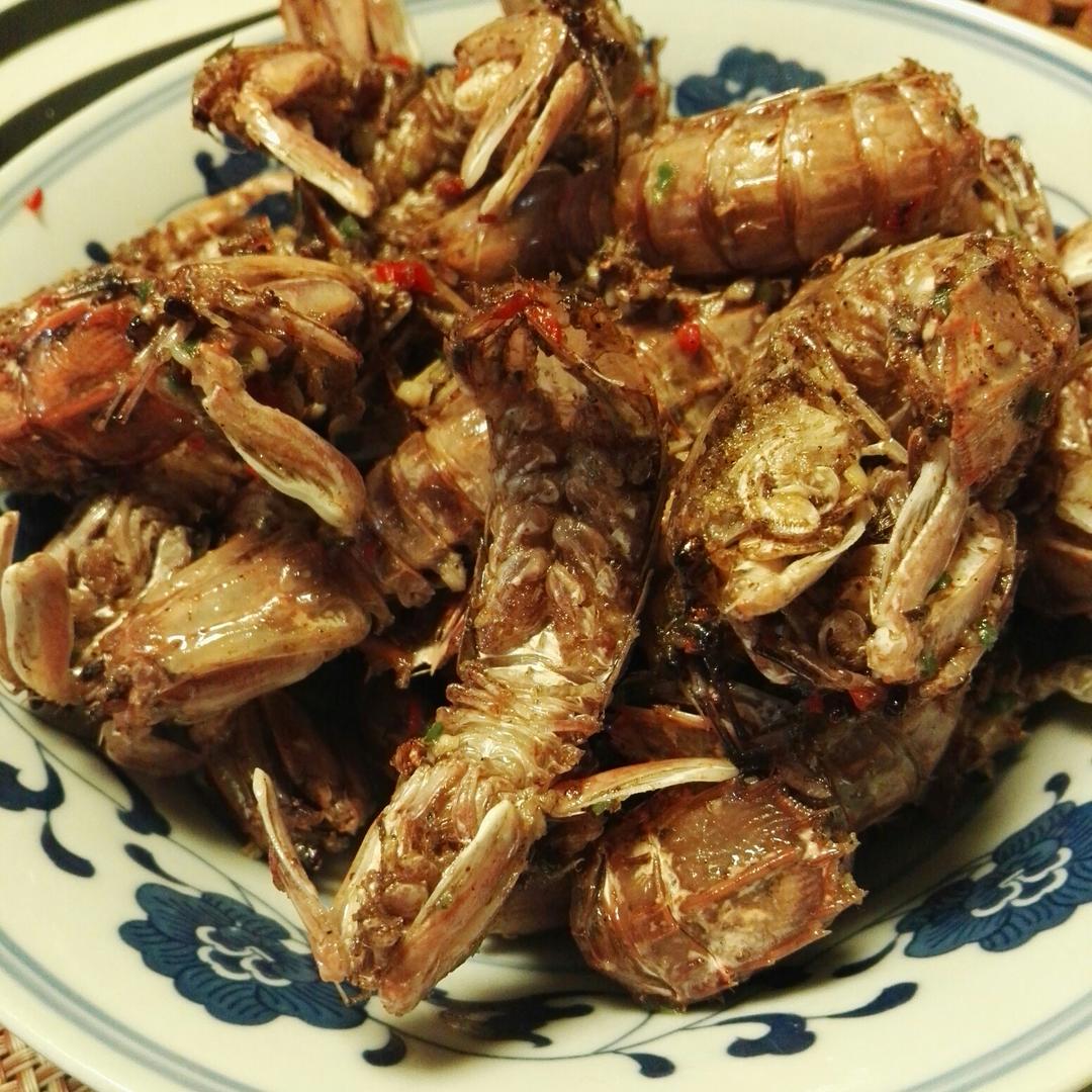 椒盐濑尿虾（很好吃！）