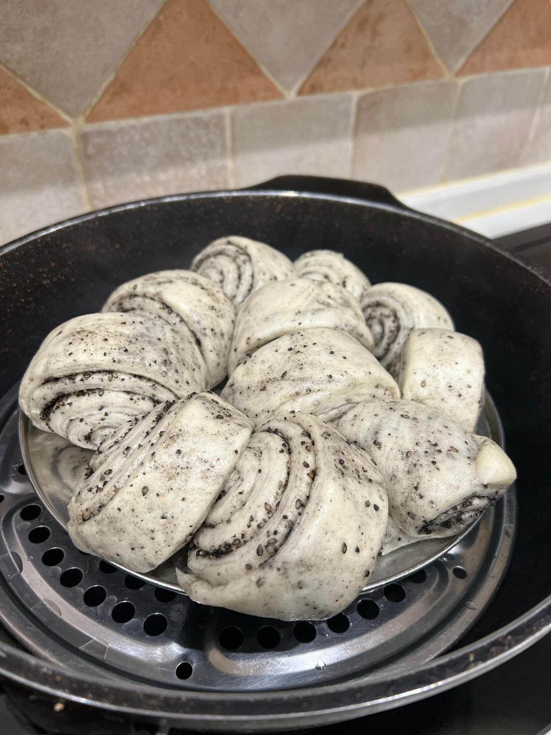 奶香黑芝麻馒头（一次性发酵）