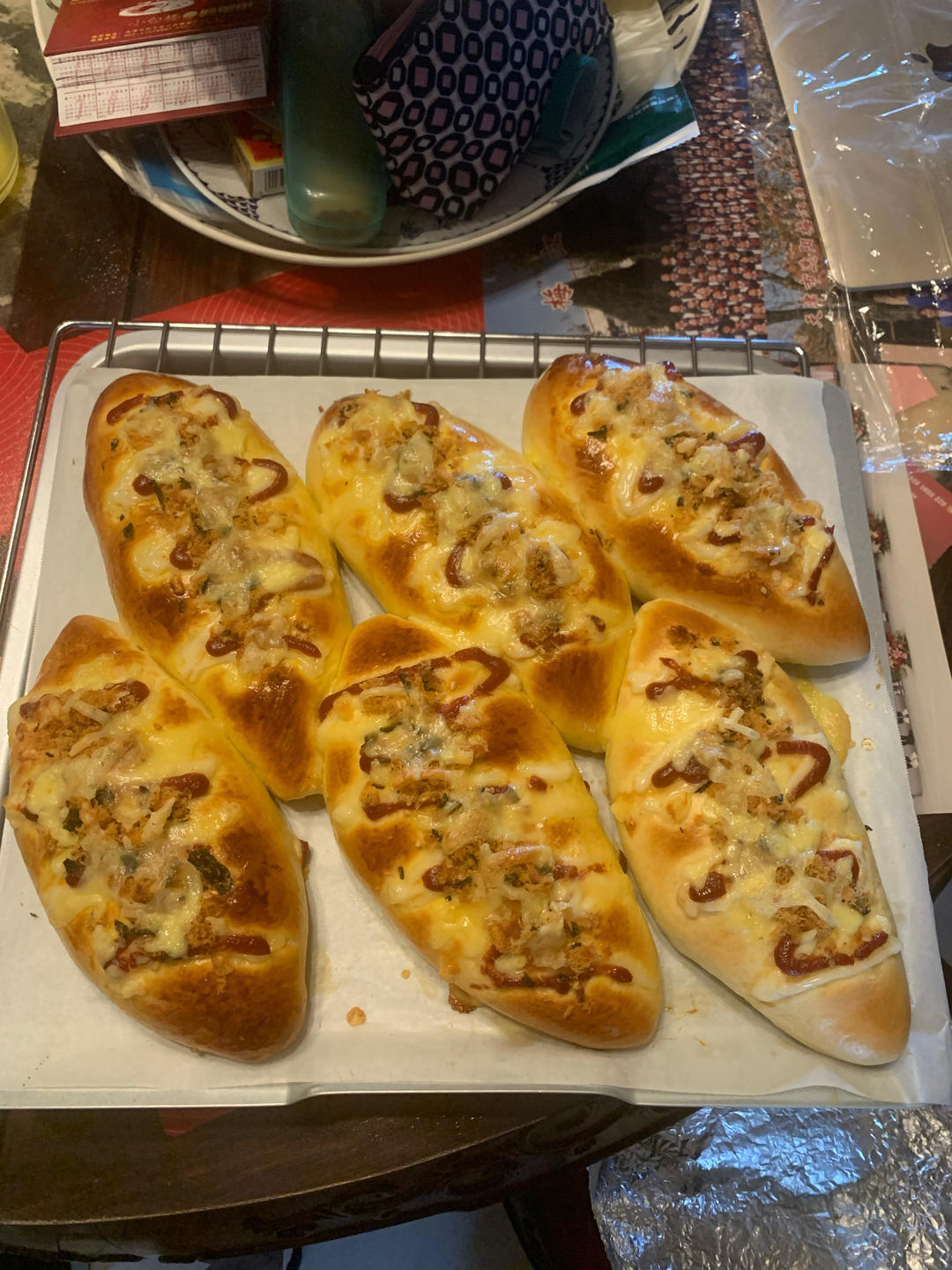 肉松沙拉酱芝士面包（17小时中种面团）