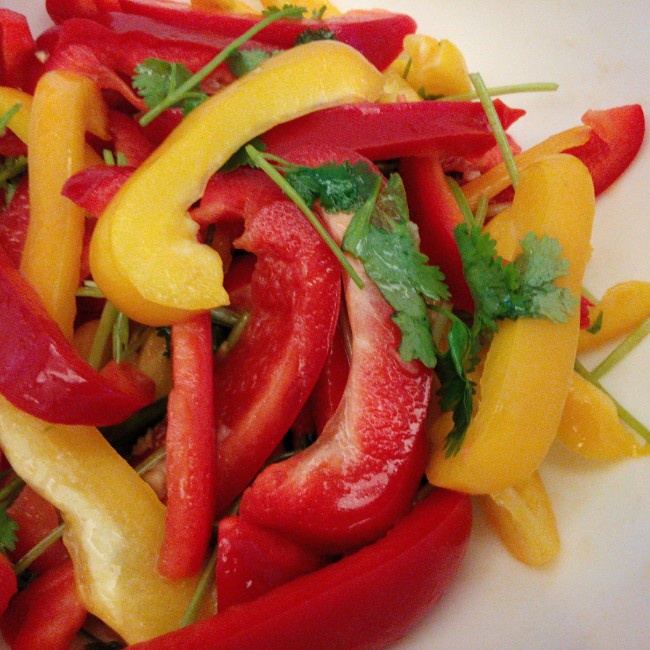 中式凉拌彩椒--超级美味快手菜