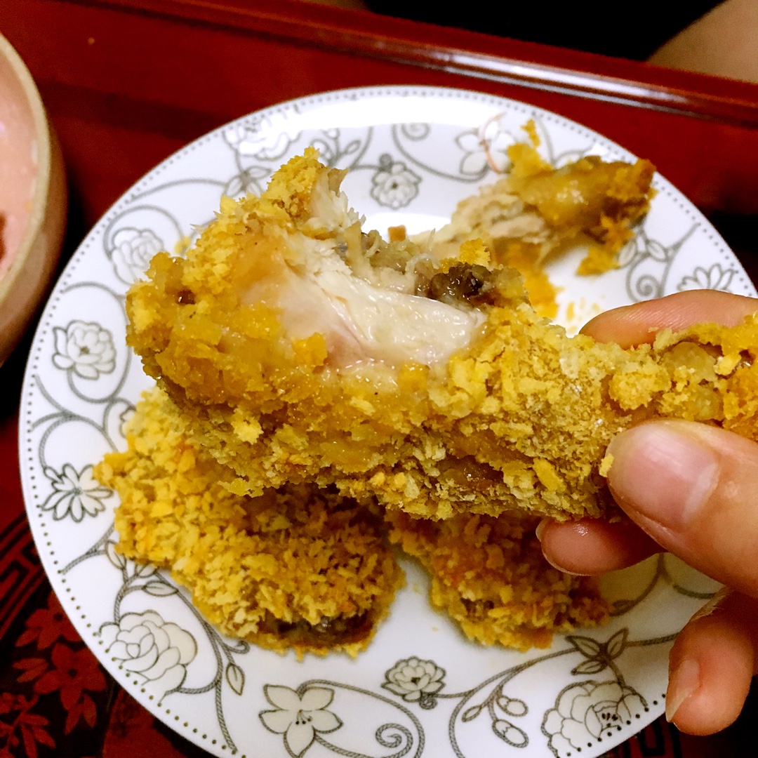 面包糠烤鸡翅