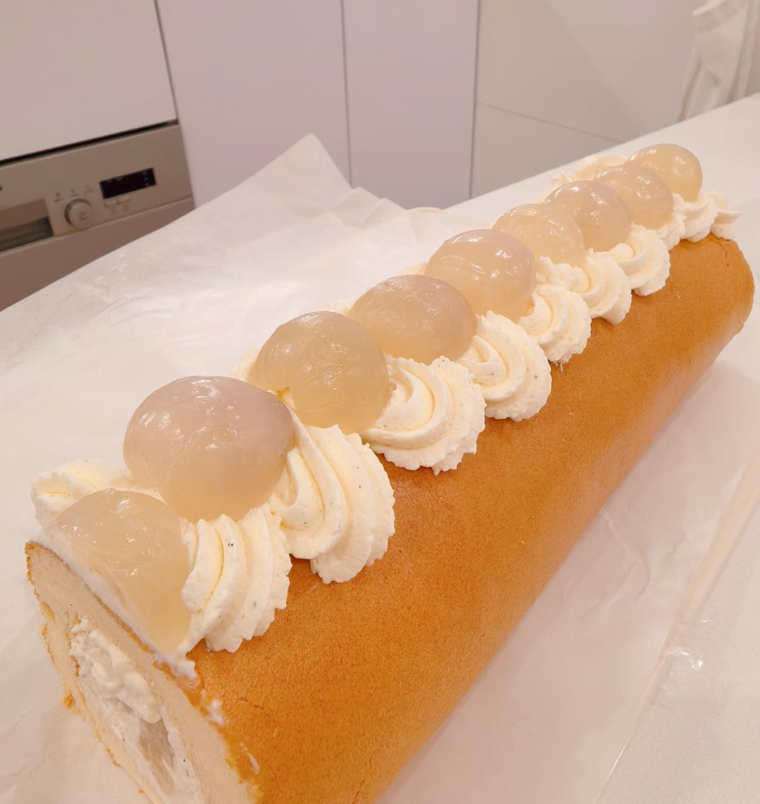 粉色暴击🍰玫瑰荔枝蛋糕卷🌹我的梦中情卷