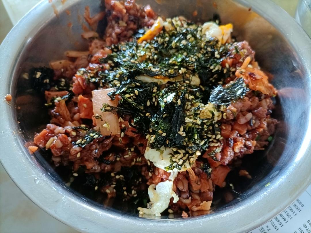 ✨好吃到停不下来❗️韩国辣白菜火腿炒饭