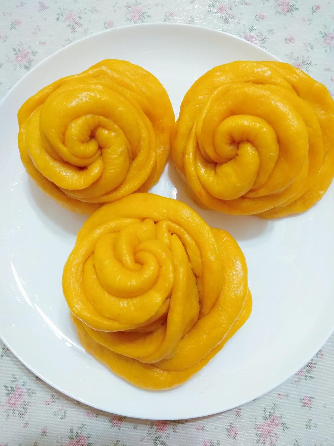 南瓜紫薯花样馒头