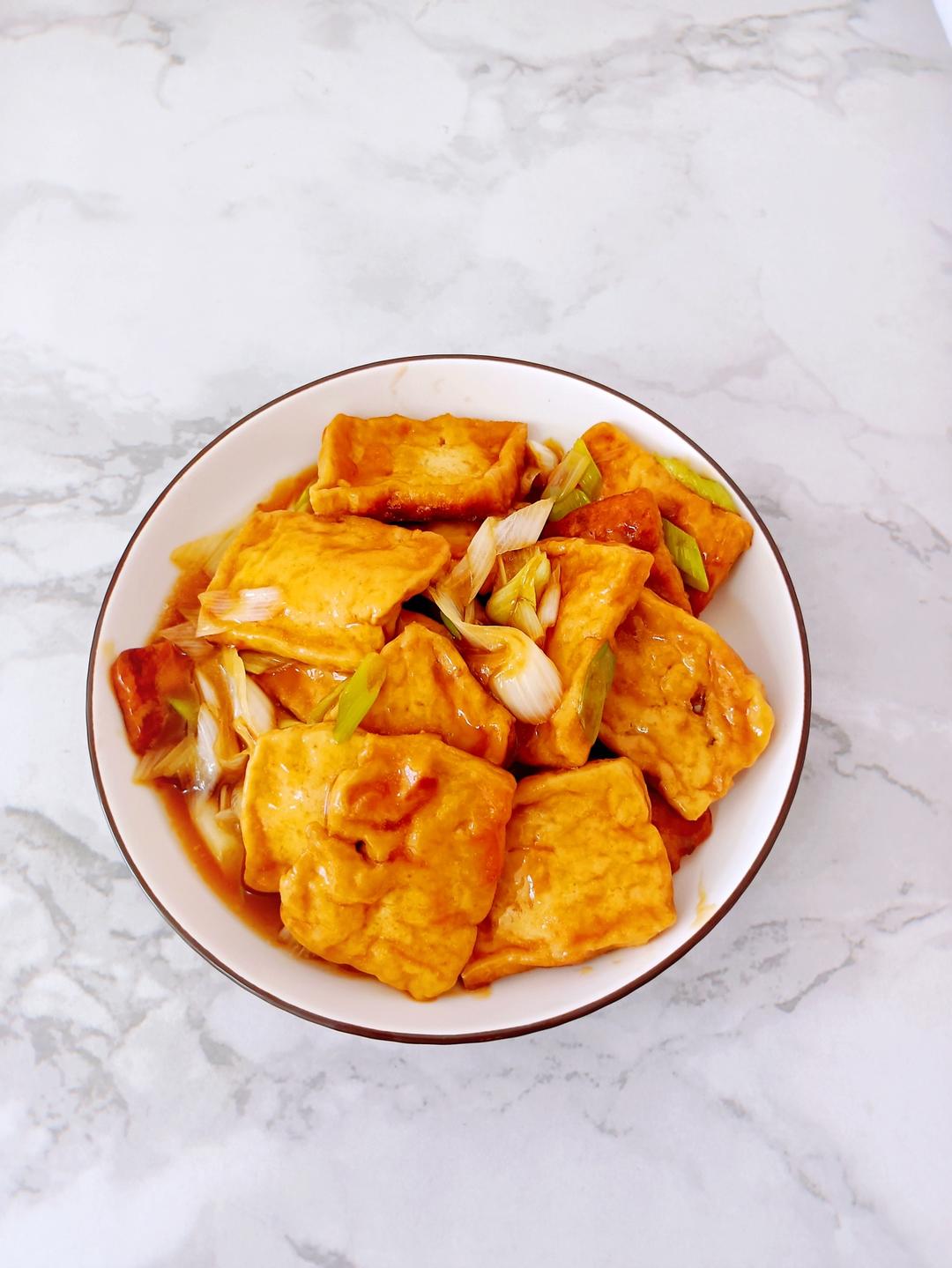 葱烧豆腐