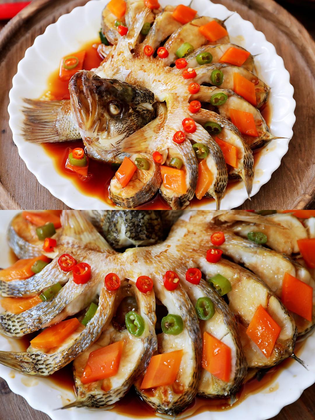 孔雀开屏鲈鱼的做法