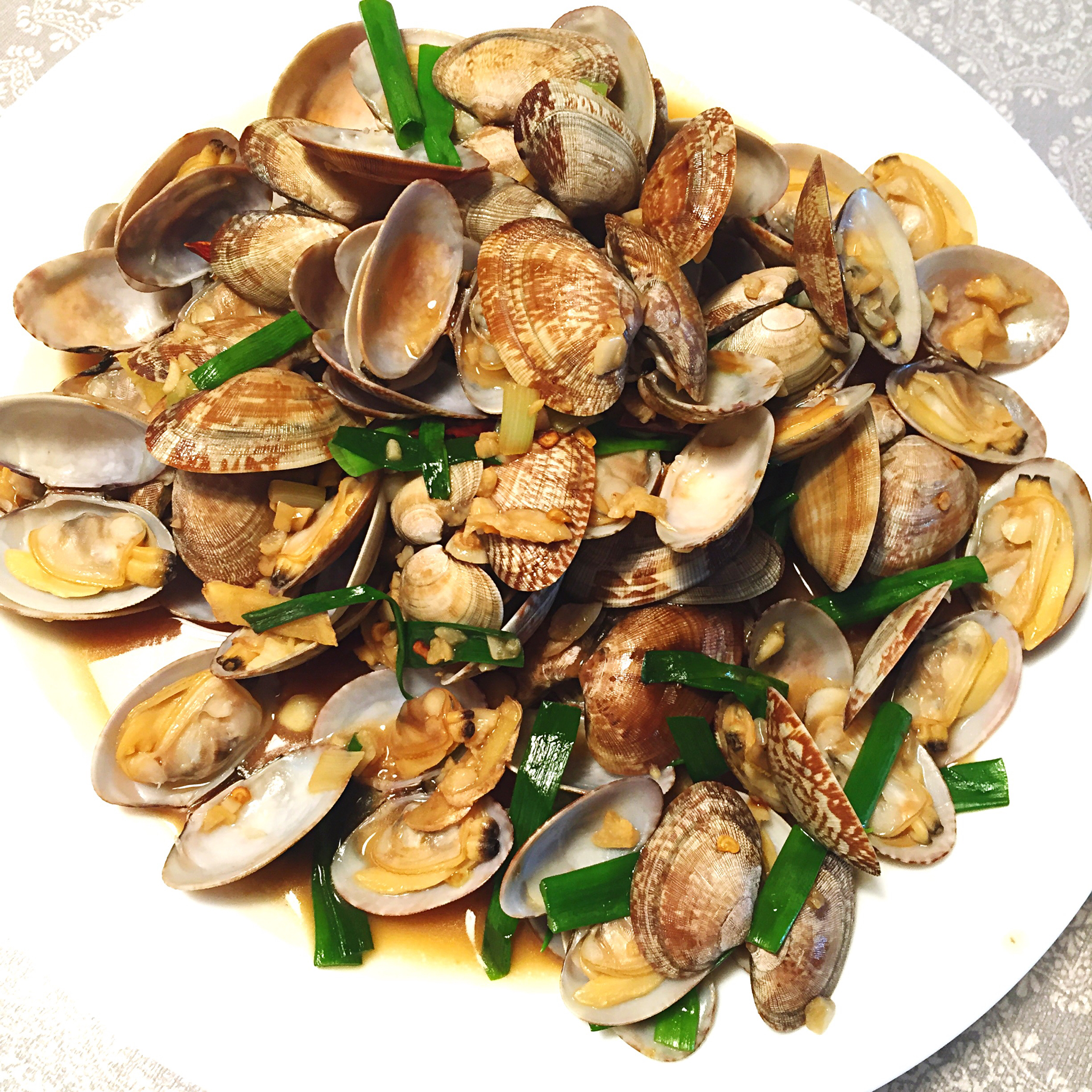 nancy_小南子做的葱炒花蛤