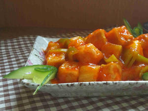 看了这道菜，注意你的口水哟~菠萝咕噜豆腐·圆满素食的做法 步骤13