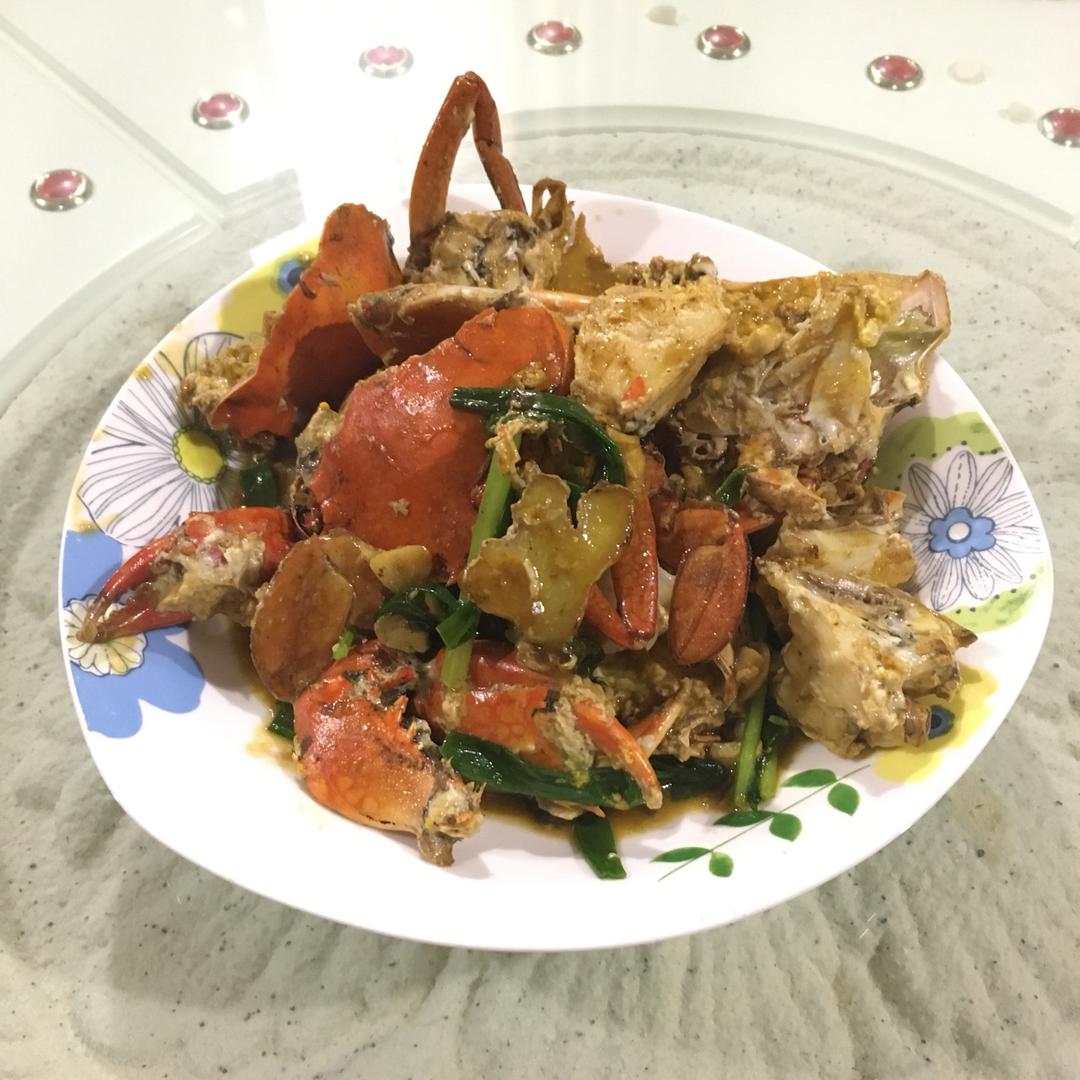 姜葱炒肉蟹