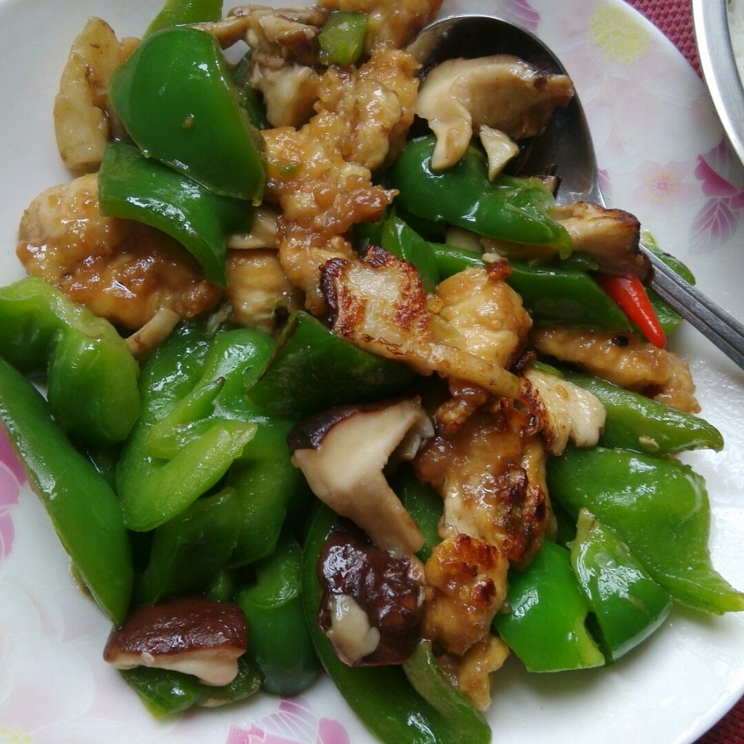 40荭做的家常菜-青椒炒肉