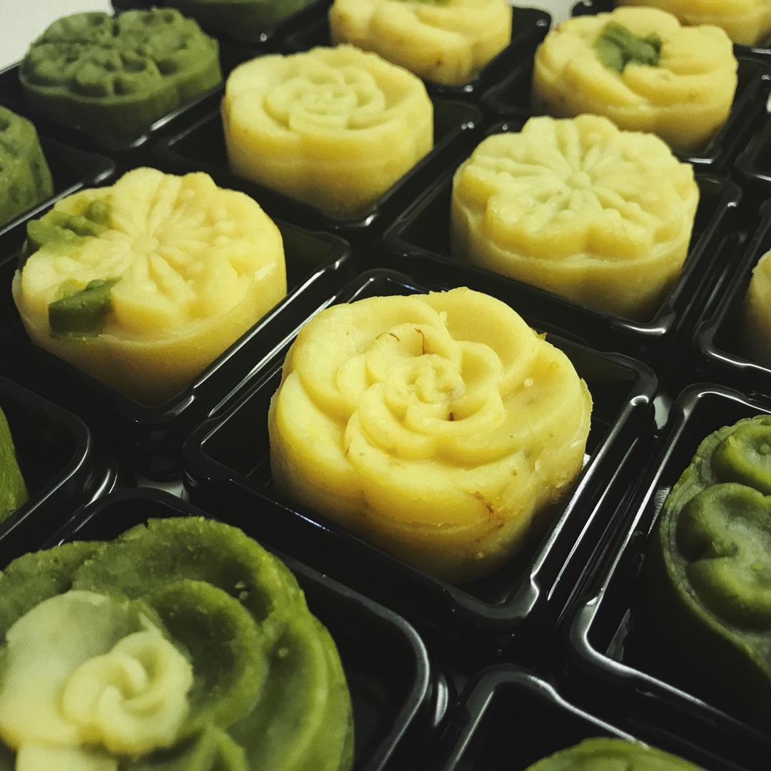 蔓越莓绿豆糕