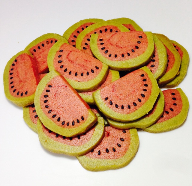 甘景做的清凉西瓜饼干