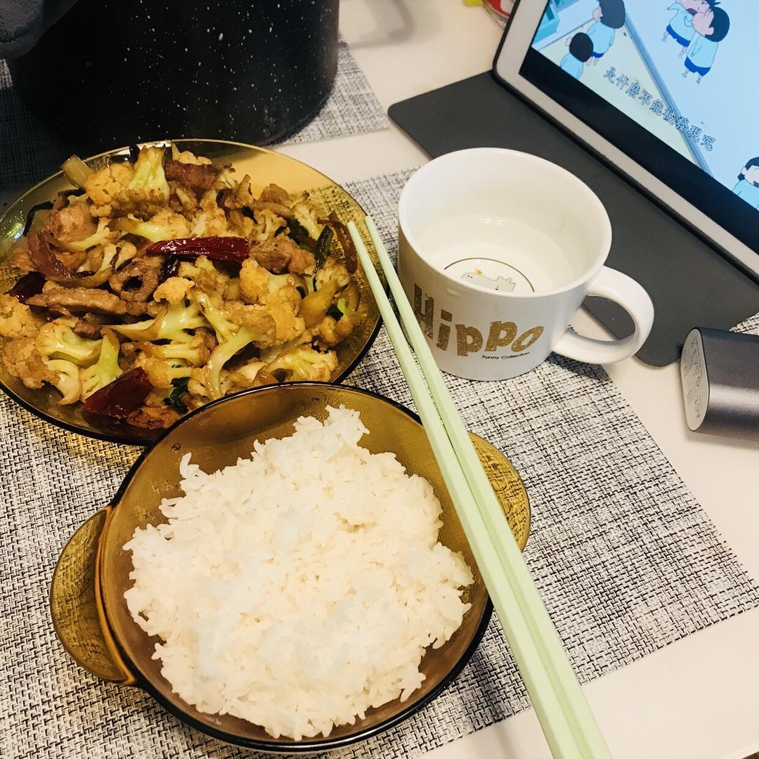 干煸花菜肉片