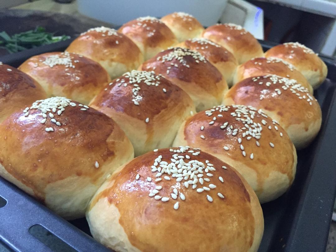 鲜奶油小餐包（一次发酵）