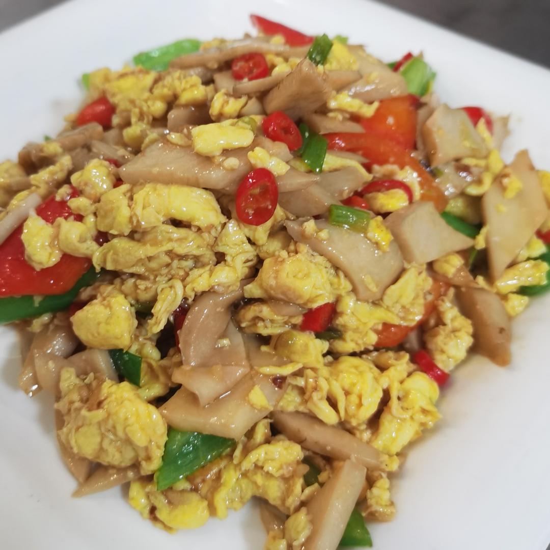 杏鲍菇炒鸡蛋