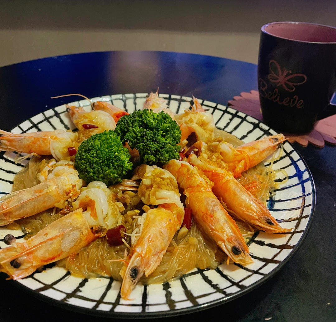 蒜蓉粉丝蒸虾￨鲜掉眉毛