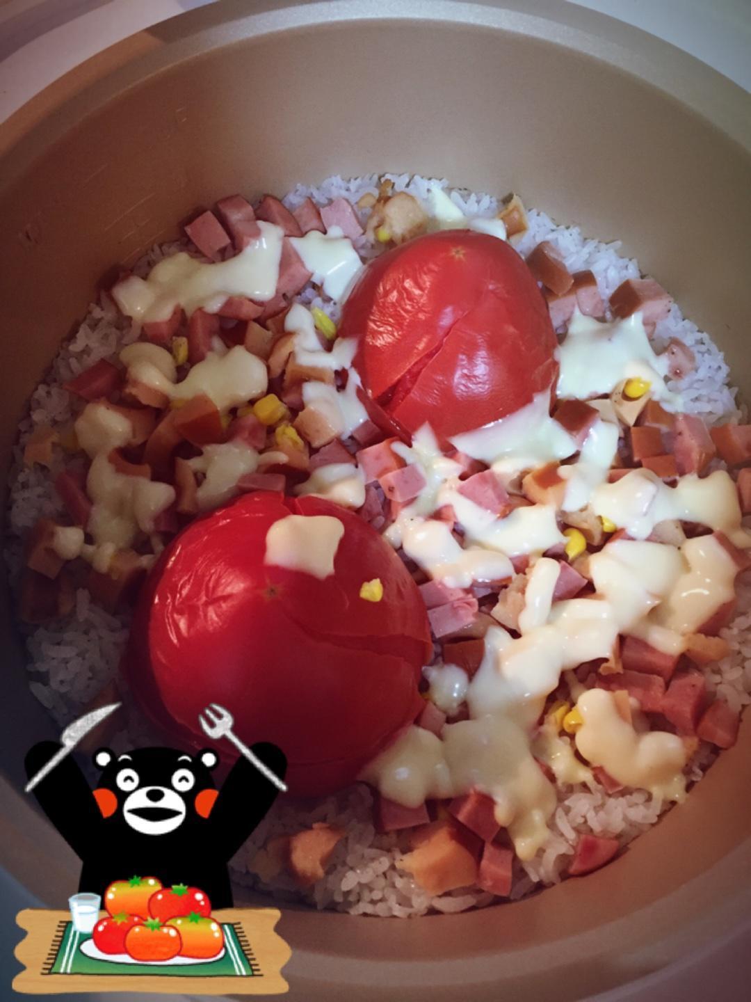 整个番茄芝士饭