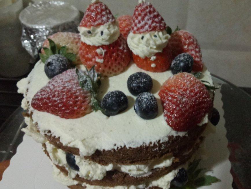 圣诞呆萌裸蛋糕