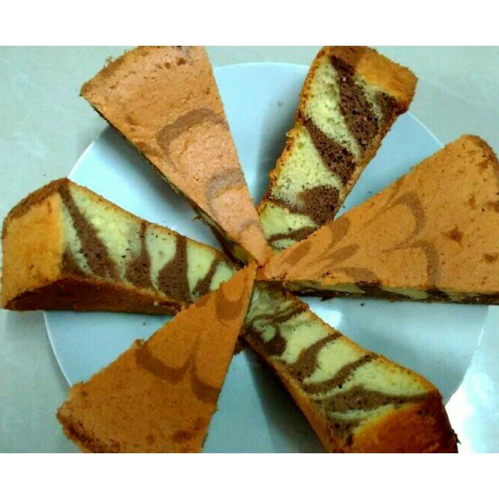 双色拉花戚风蛋糕