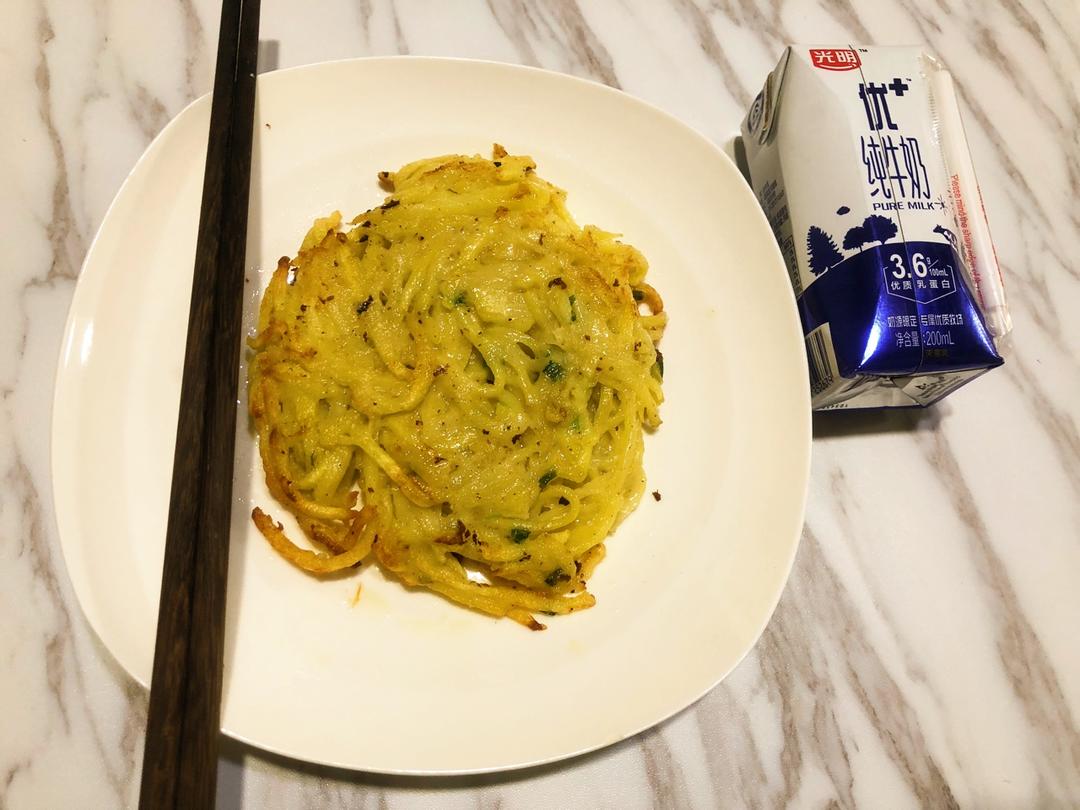 土豆丝鸡蛋饼