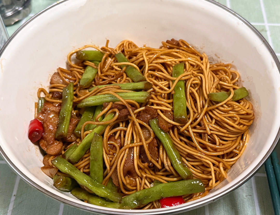地道老北京扁豆焖面 豆角焖面 太好吃小心吃撑哦