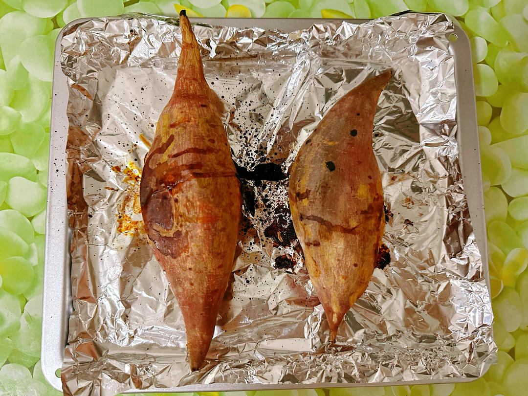 【糯唧唧的烤红薯】糖油四溢皮肉分离外糯里嫩吸溜着吃！