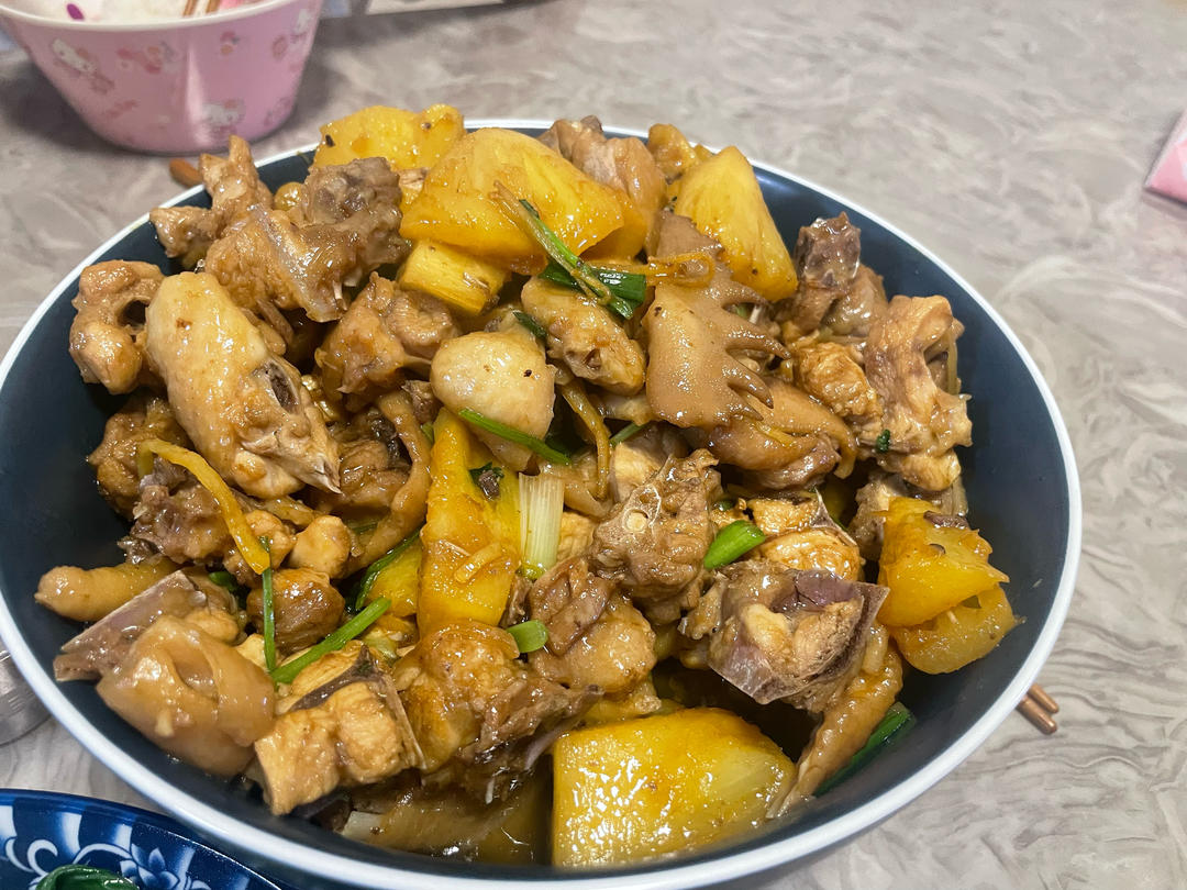 菠萝炒鸡