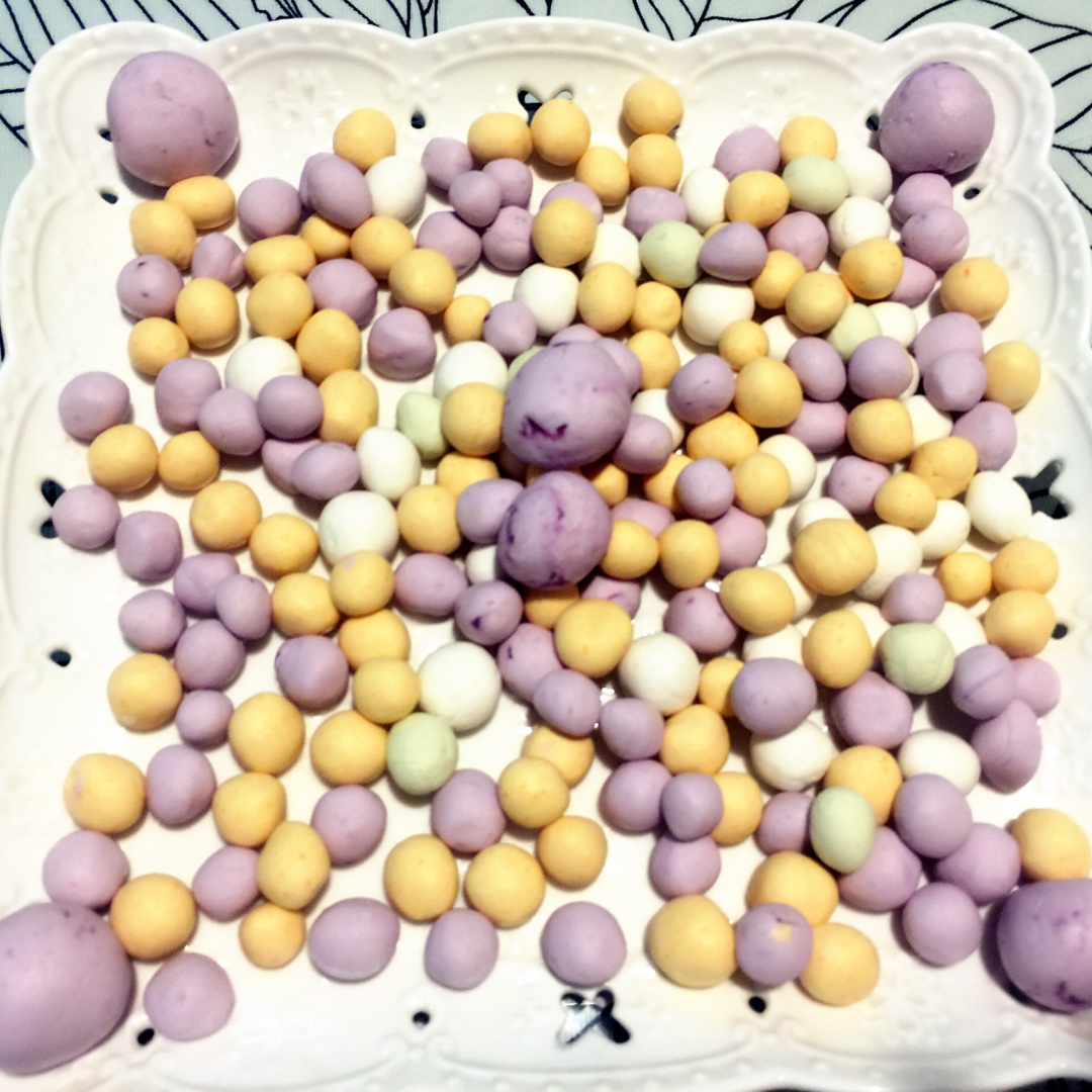 【幻彩小圆子】天然食材做彩色糯米丸
