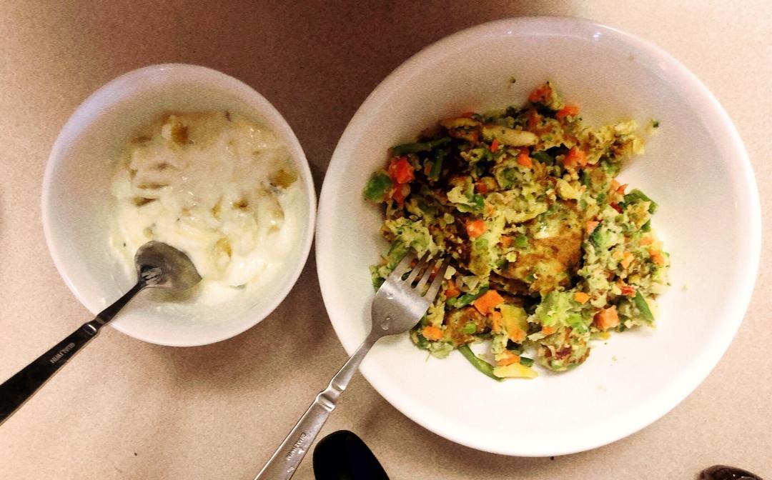 简单好做的蔬菜鸡蛋饼