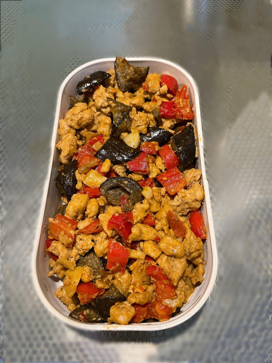 减脂鸡胸肉沫茄子