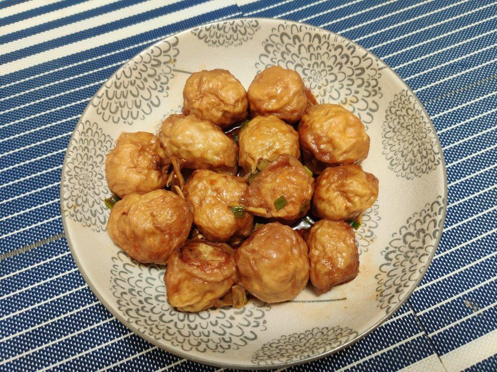 红烧油面筋塞肉