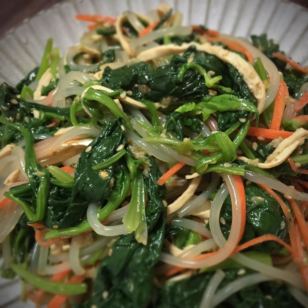 凉拌菠菜粉丝