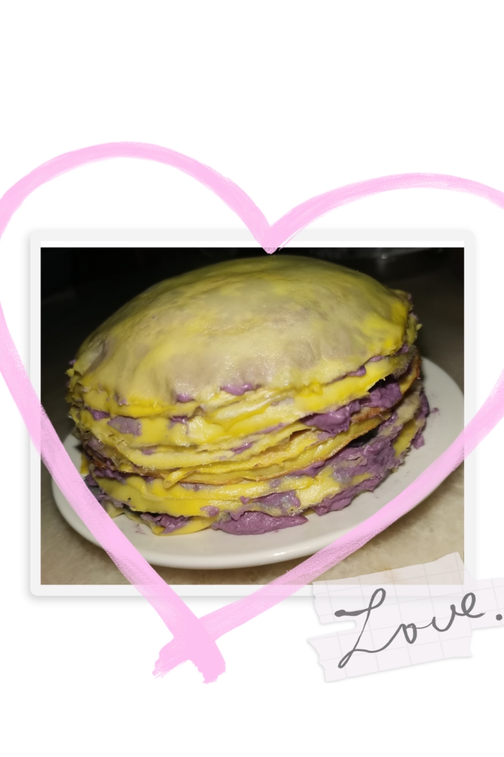 自创紫薯奶油千层蛋糕（6寸）的做法
