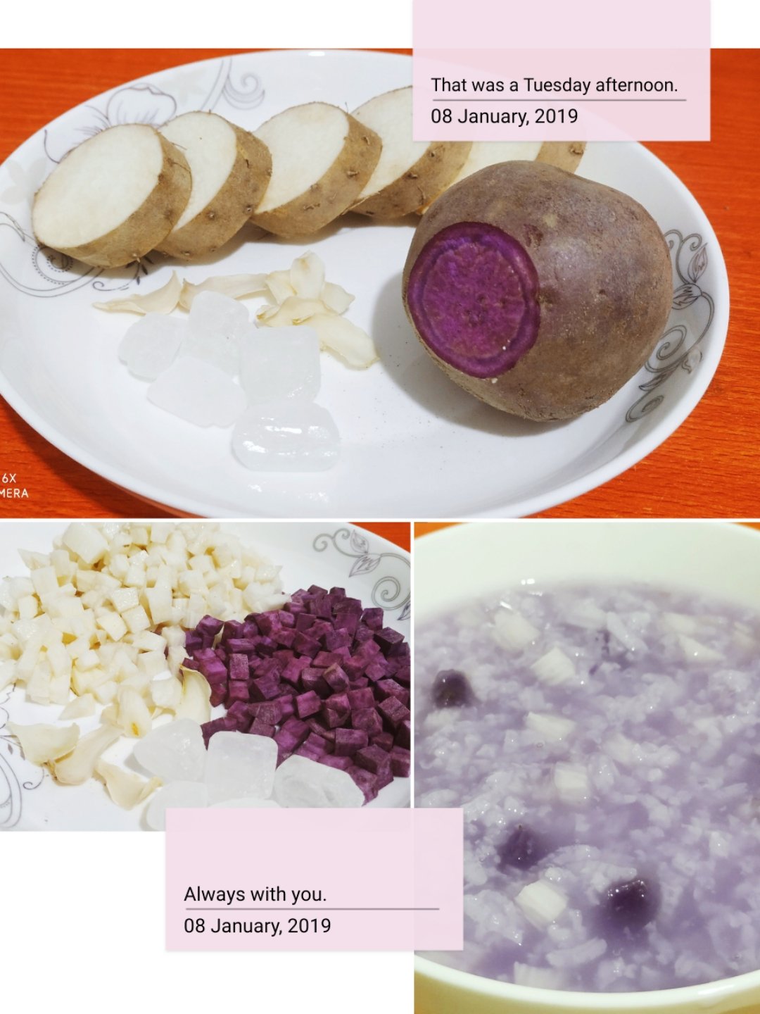 超简单超省事的山药紫薯粥