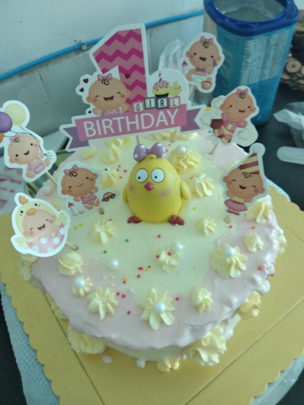 宝贝一周岁生日蛋糕！