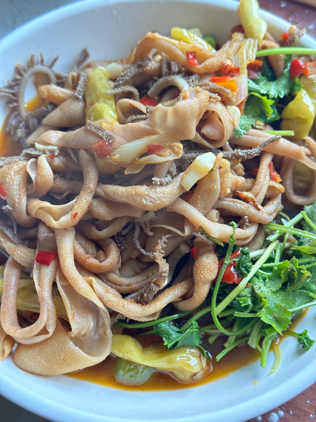 野山椒炒鸭肠