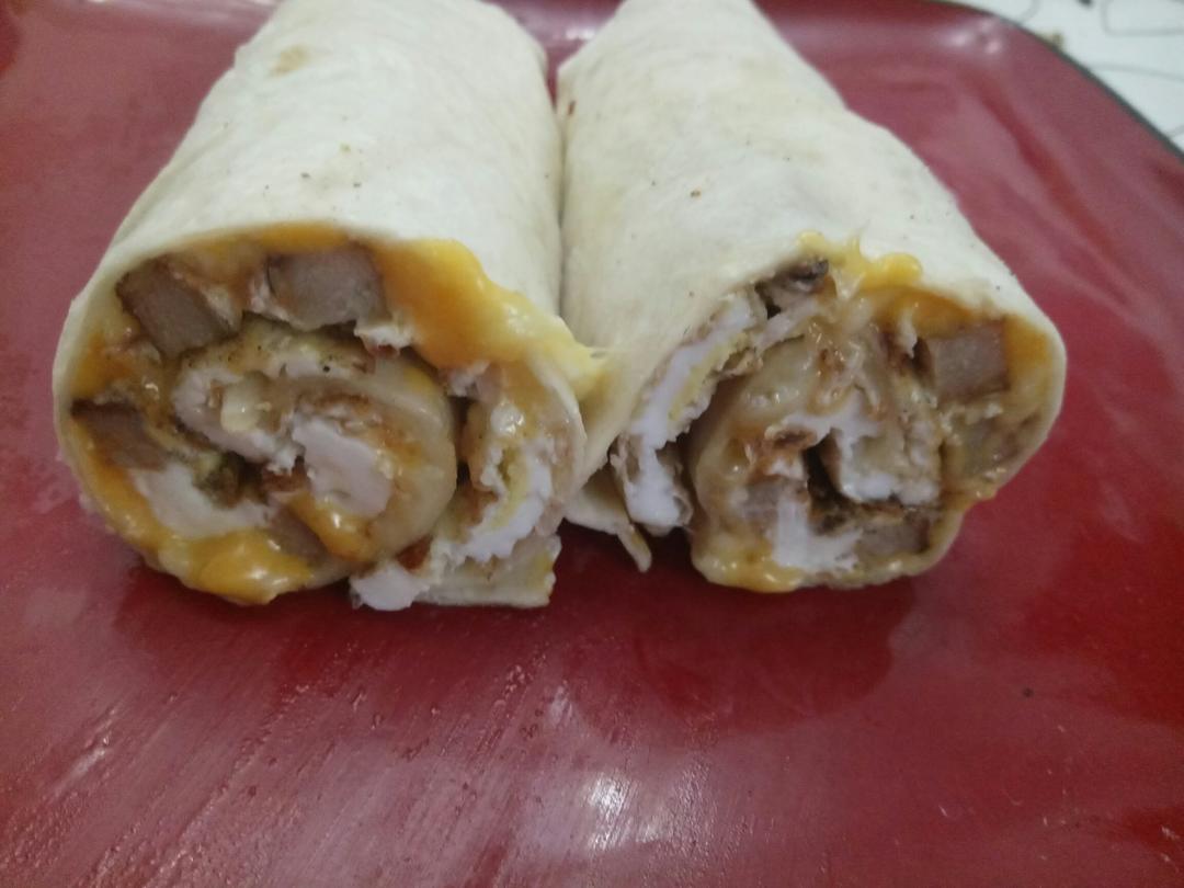 黑胡椒猪排芝士卷