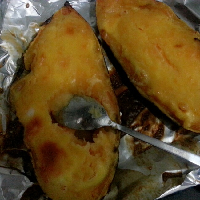 奶油芝士焗番薯